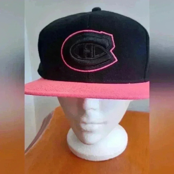 NHL Reebok Face Off Headwear Montreal Canadiens Flat  Brim Snapback Hat - Picture 1 of 10